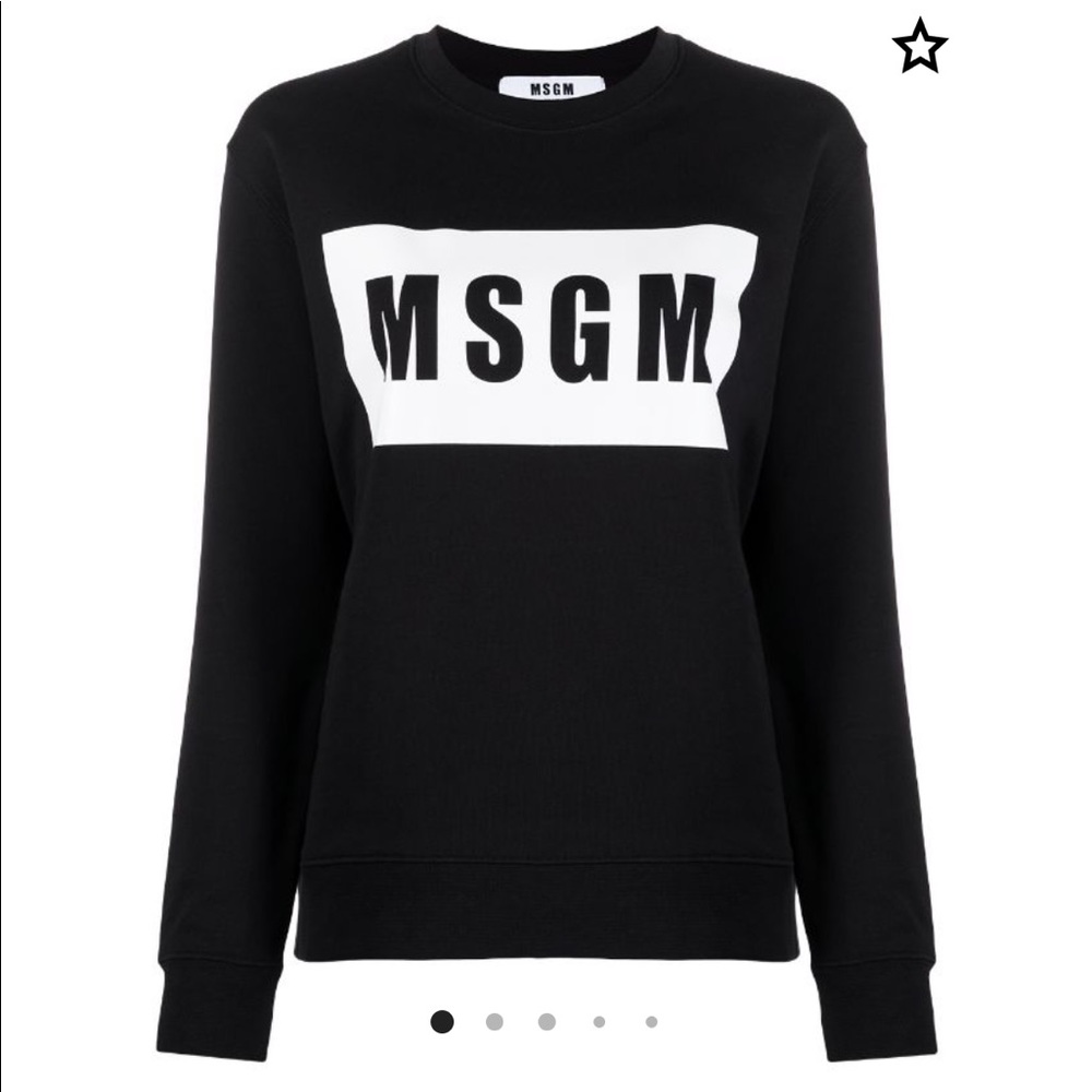 MSGM Black Sweatshirt sweater